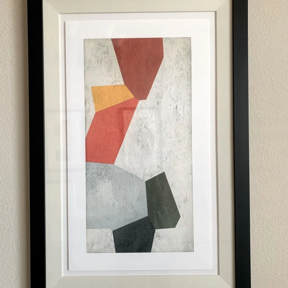Z Gallerie art work 4 piece set Framed. Certificate of Authenticity